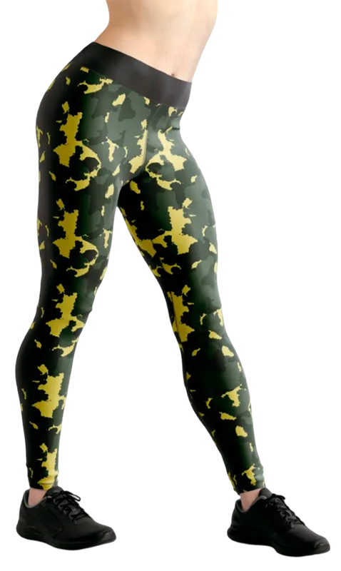 CALZA COD. 089 CAMUFLAJE VERDE - AMARILLO- NEGRO