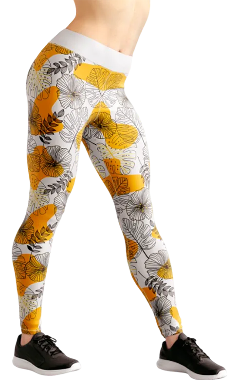 CALZA COD. 132 FLORAL BLANCO - FLORES