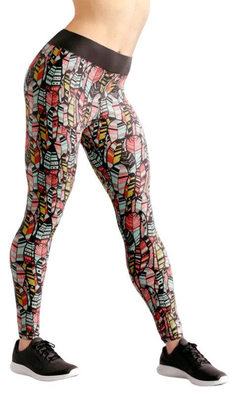 CALZA COD. 146 FLORAL TESTAMPADO PLUMAS