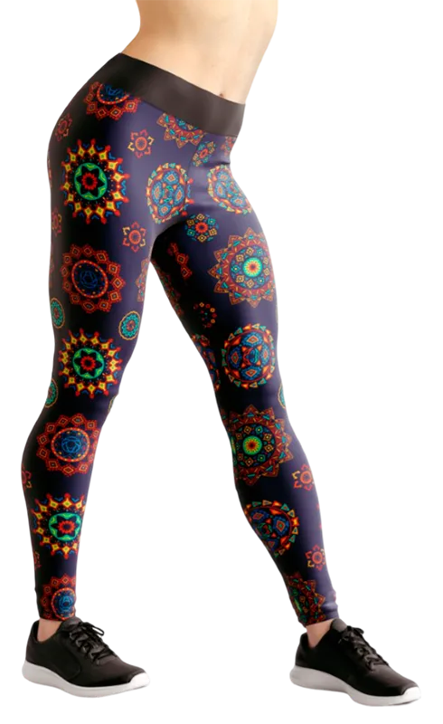 CALZA COD. 158 FLORAL MORADO - MANDALAS COLORES