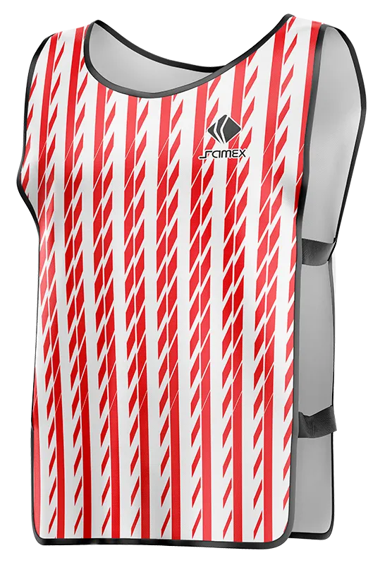 PETOS FUTBOL COD. 084 CAMISETA ROJO - BLANCO - FRANJAS