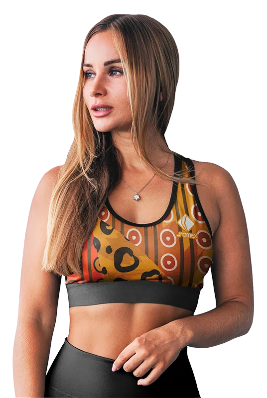 PETOS MUJER GYM COD. 021 TRIVAL - AMARILLO - MARRON - NEGRO