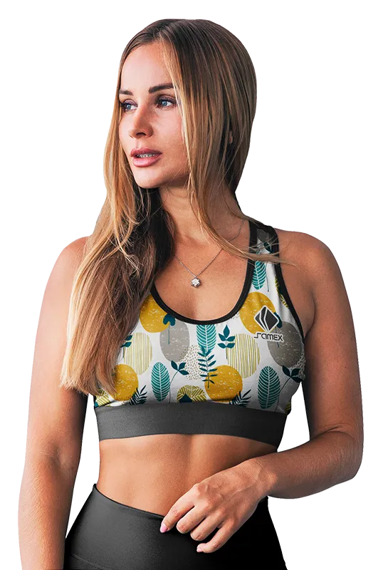 PETOS MUJER GYM COD. 051 BLANCO - CIRCULOS - HOJAS