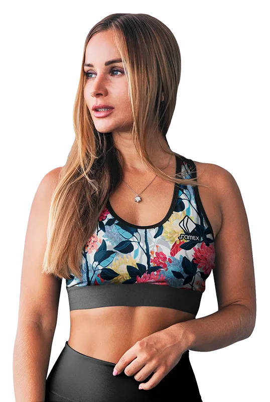 PETOS MUJER GYM COD. 058 CELESTE - FLORES