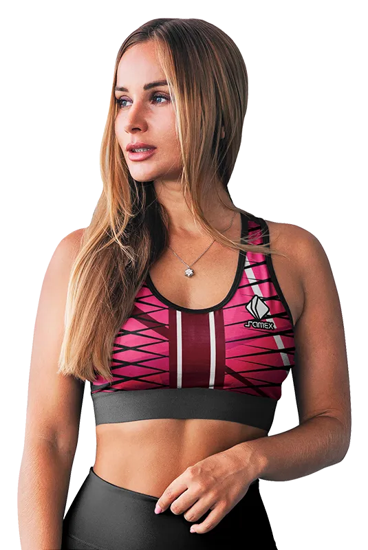PETOS MUJER GYM COD. 063 ROSADO - LINEAS -NEGRO
