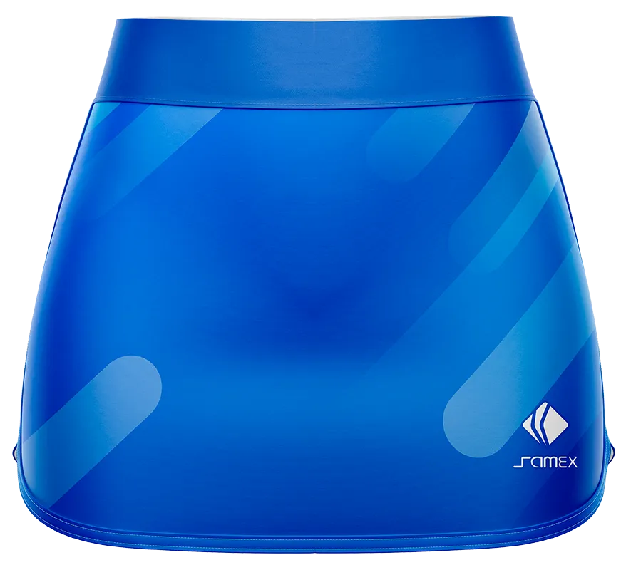 Falda Padel Cod 0016 FALDA PADEL AZUL FRANJAS CELESTES.