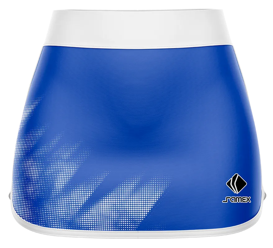 Falda Padel Cod 0027 FALDA PADEL AZUL - CIRCULOS BLANCOS.