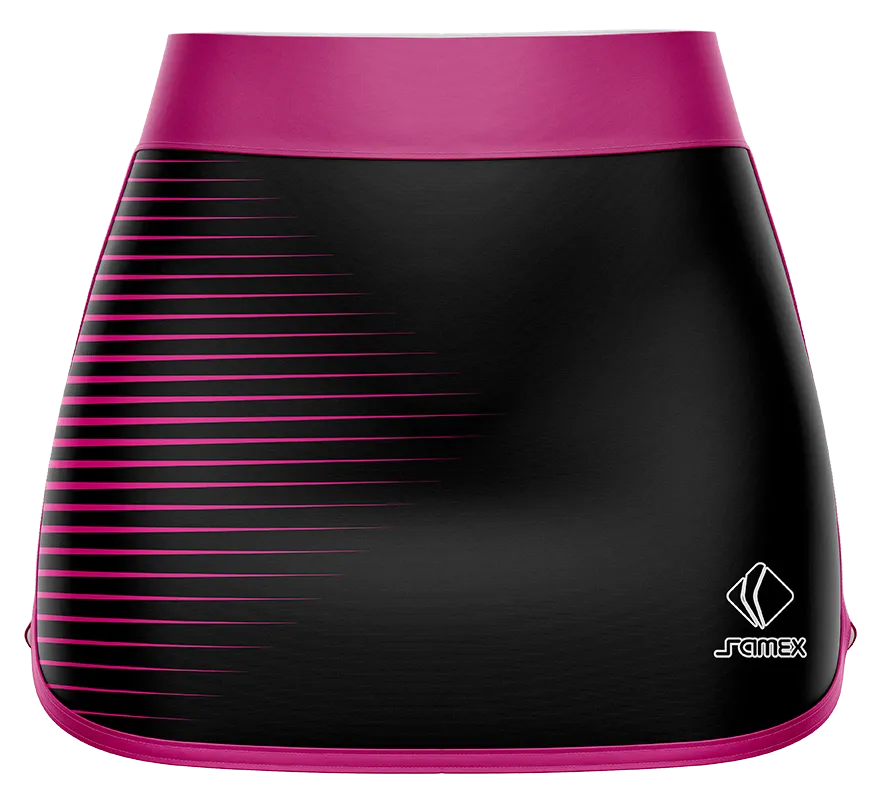 Falda Padel Cod 0032 FALDA PADEL NEGRO - LINEAS ROSADO.