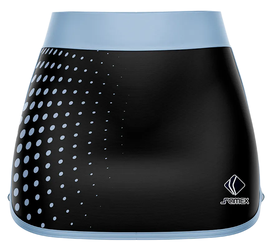 Falda Padel Cod 0048 FALDA PADEL NEGRO - CIRCULOS GRIS.