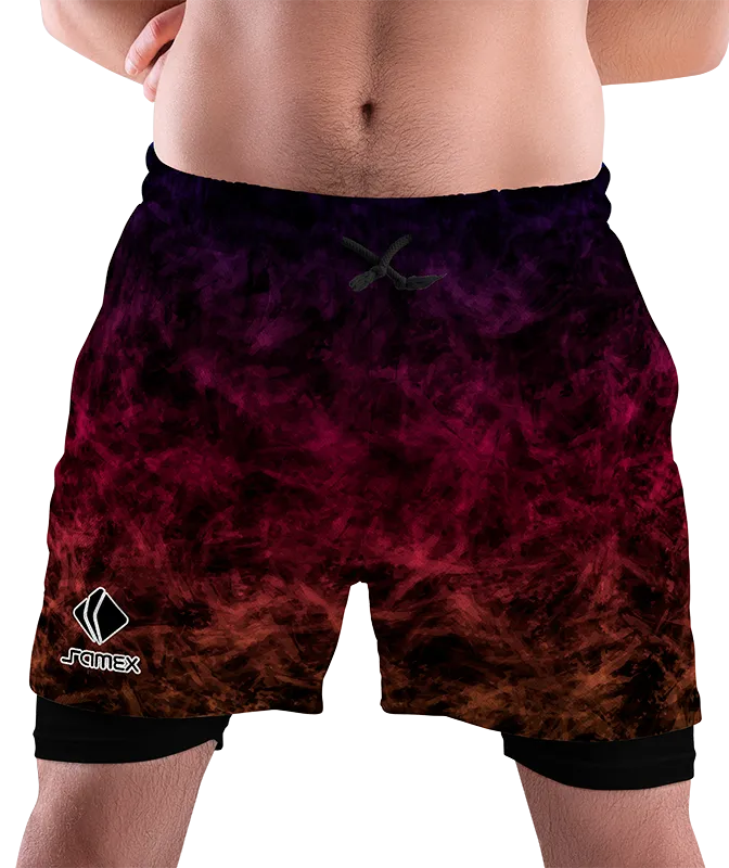SHORT DEPORTIVO SHORT PADEL ESTAMPADO TIE DYE COLORES COD: 0043 .