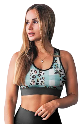 PETOS MUJER GYM COD. 013 ANIMAL PRINT - CELESTE - BLANCO - CUADROS