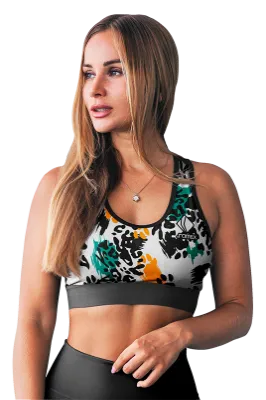 PETOS MUJER GYM COD. 020 ANIMAL PRINT BLANCO - TURQUESA - NEGRO - NARANJA - HUELLAS