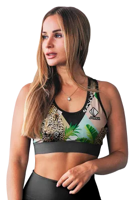 PETOS MUJER GYM COD. 024 LEOPARDO - TRIANGULOS ROSADO - CELESTE - NEGRO