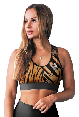 PETOS MUJER GYM COD. 028 ANIMAL PRINT NEGRO - AMARILLO DEGRADE BLANCO