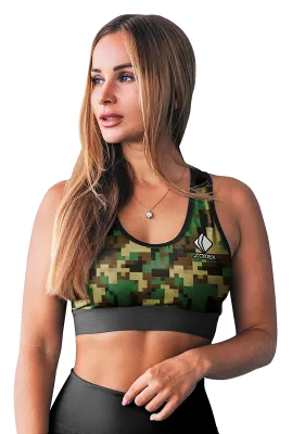 PETOS MUJER GYM COD. 039 CAMUFLAJE - MINECRAFT - VERDE - MARRON - NEGRO
