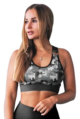 PETOS MUJER GYM COD. 040 CAMUFLAJE - MINECRAFT - GRIS - BLANCO - NEGRO