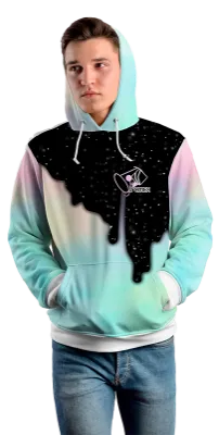 Poleron Con Capucha Cod 0074 POLERA DEGRADADO COLORES - GALAXYA CON BOTE .
