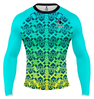 POLERA DE COMPRESIÓN CAMISETA DE COMPRESION CLUB AMÉRICA 2022-2023 CONCEPT AMARILLO - CELESTE - TURQUESA - ROMBOS COD: 0018 .