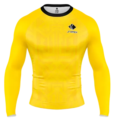 POLERA DE COMPRESIÓN CAMISETA DE COMPRESION ECUADOR ALTERNA 2022 QATAR AMARILLO- AZUL - ROJO COD: 0021 .