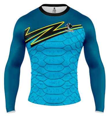 POLERA DE COMPRESIÓN CAMISETA DE COMPRESION INTER DE MILÁN SNAKE CONCEPT CELESTE- AZUL- NEGO -AMARILLO - ESCAMAS - RAYO COD: 0026 .