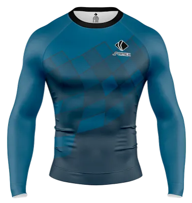 POLERA DE COMPRESIÓN CAMISETA DE COMPRESION ADIDAS ACERO - AZUL COD: 0055 .