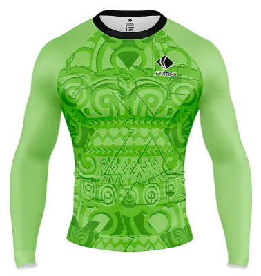 POLERA DE COMPRESIÓN CAMISETA DE COMPRESION FC JUAREZ HOME KIT 2022-23 VERDE - TEXTURA COD: 0066 .