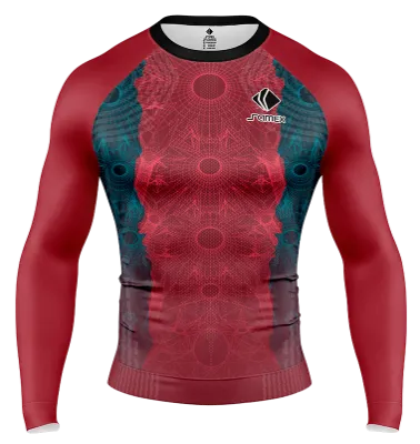 POLERA DE COMPRESIÓN CAMISETA DE COMPRESION NIKE BARCELONA NEGRO - GUINDA - TEXTURA COD: 0086 .