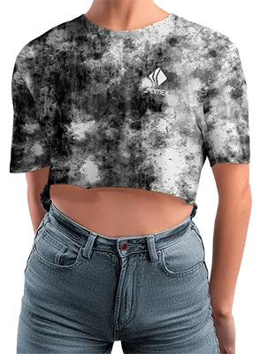 CROP TOP PERSONALIZADO CROP TOP GRIS - NEGRO - ESTAMPADO TIE DYE COD: 0003 .