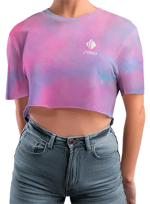 CROP TOP PERSONALIZADO CROP TOP ROSADO - MORADO - CELESTE - ESTAMPADO TIE DYE COD: 0005 .