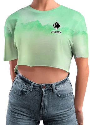CROP TOP PERSONALIZADO CROP TOP VERDE ESTAMPADO TIE DYE COD: 0006 .