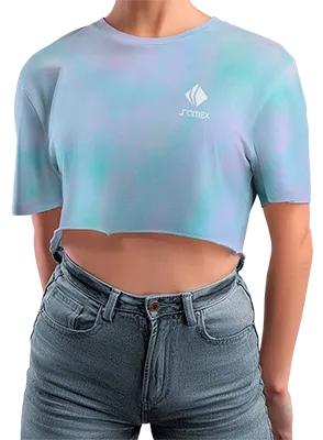 CROP TOP PERSONALIZADO CROP TOP LILA - CELESTE - ESTAMPADO TIE DYE COD: 0014 .