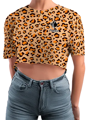 CROP TOP PERSONALIZADO CROP TOP CREMA - MARRON - NARANJA - ANIMAL PRINT COD: 0018 .