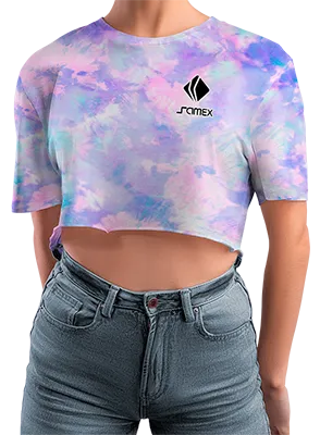 CROP TOP PERSONALIZADO CROP TOP LILA - ROSADO - CELESTE - ESTAMPADO TIE DYE COD: 0023 .