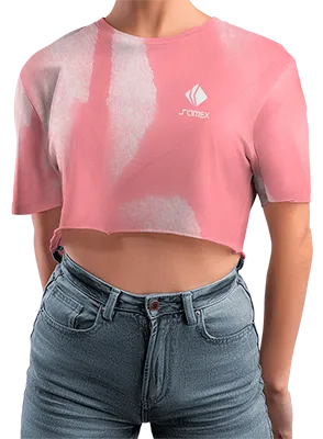 CROP TOP PERSONALIZADO CROP TOP ROSADO - BLANCO - DEGRADE COD: 0026 .