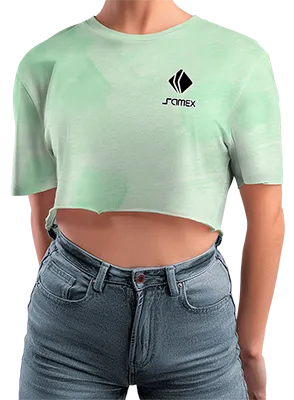 CROP TOP PERSONALIZADO CROP TOP ESTAMPADO TIE DYE VERDE COD: 0035 .