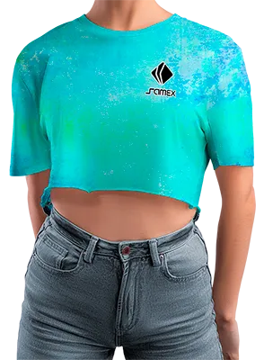 CROP TOP PERSONALIZADO CROP TOP TURQUESA - VERDE - AZUL - ESTAMPADO TIE DYE COD: 0036 .