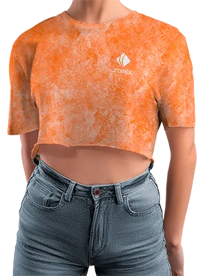 CROP TOP PERSONALIZADO CROP TOP ESTAMPADO TIE DYE NARANJA COD: 0040 .