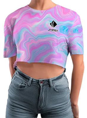 CROP TOP PERSONALIZADO CROP TOP MORADO - ROSADO - CELESTE - MARMOL COD: 0046 .