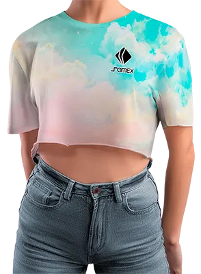 CROP TOP PERSONALIZADO CROP TOP TURQUESA - AMARILLO - ROSADO - ESTAMPADO TIE DYE COD: 0052 .