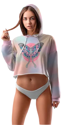 POLERA TOP CROP DAMA COD 0006 CELESTE - AZUL - ROSADO - ESTAMPADO TIE DYE - MARIPOSA.