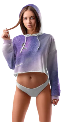 POLERA TOP CROP DAMA COD 0017 BLANCO - MORADO - ROSADO - ESTAMPADO TIE DYE.