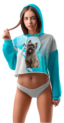 POLERA TOP CROP DAMA COD 0021 BLANCO - CELESTE - ESTAMPADO TIE DYE - PERRO.