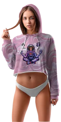 POLERA TOP CROP DAMA COD 0022 MORADO - ROSADO - BLANCO - MONO ASTRONAUTA.