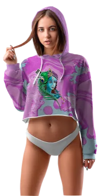 POLERA TOP CROP DAMA COD 0024 ROSADO - GRIS - MARMOL - DIBUJO Shree Krishna.