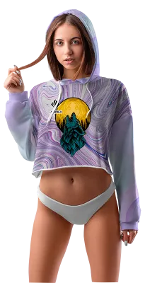 POLERA TOP CROP DAMA COD 0026 LILA - ROSADO - AZUL - MARMOL - LOBO.