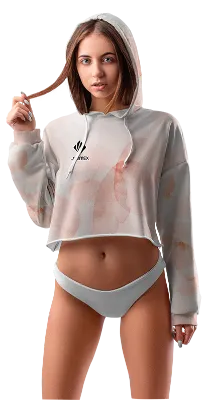 POLERA TOP CROP DAMA COD 0047 BLANCO - CREMA - ESTAMPADO TIE DYE.