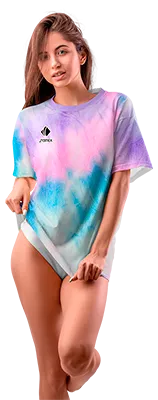 Polo Oversize Dama Cod 0020 ROSADO - LILA - CELESTE - ESTAMPADO TIE DYE .