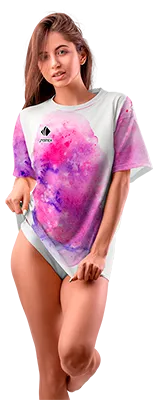 Polo Oversize Dama Cod 0023 MORADO - ROSADO - BLANCO - ESTAMPADO TIE DYE .