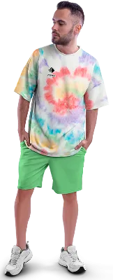 Polo Oversize Cod 0030 BLANCO - LILA- AMARILLO - VERDE - CELESTE-ROJO- ESTAMPADO TIE DYE .