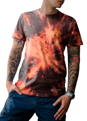 POLO URBANO POLO JUVENIL ESTAMPADO TIE DYE NARANJA - PIZZA COD: 0006 .